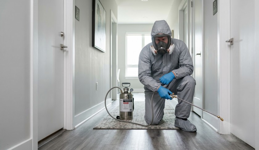 Мастер дезинфектор за работой