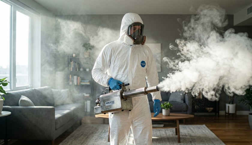 Дезинсекция комнаты туманом
