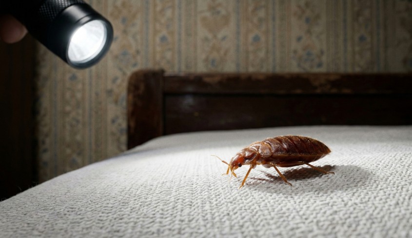 Постельный клоп на кровати