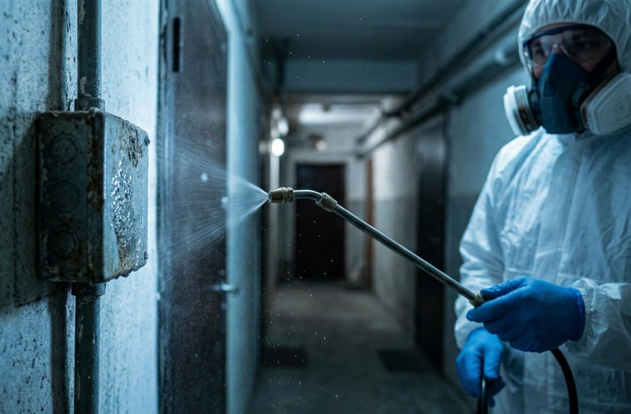 Дезинсекция от тараканов в подъезде